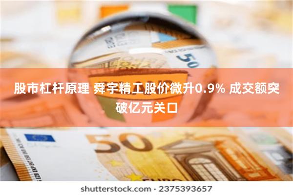 股市杠杆原理 舜宇精工股价微升0.9% 成交额突破亿元关口