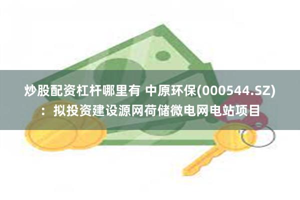 炒股配资杠杆哪里有 中原环保(000544.SZ)：拟投资建设源网荷储微电网电站项目