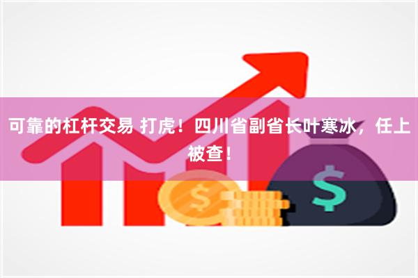 可靠的杠杆交易 打虎！四川省副省长叶寒冰，任上被查！