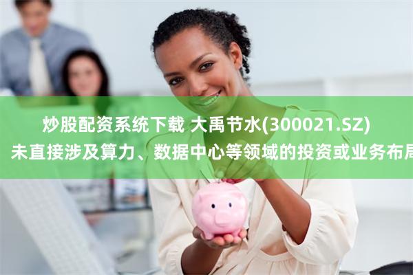 炒股配资系统下载 大禹节水(300021.SZ)：未直接涉及算力、数据中心等领域的投资或业务布局